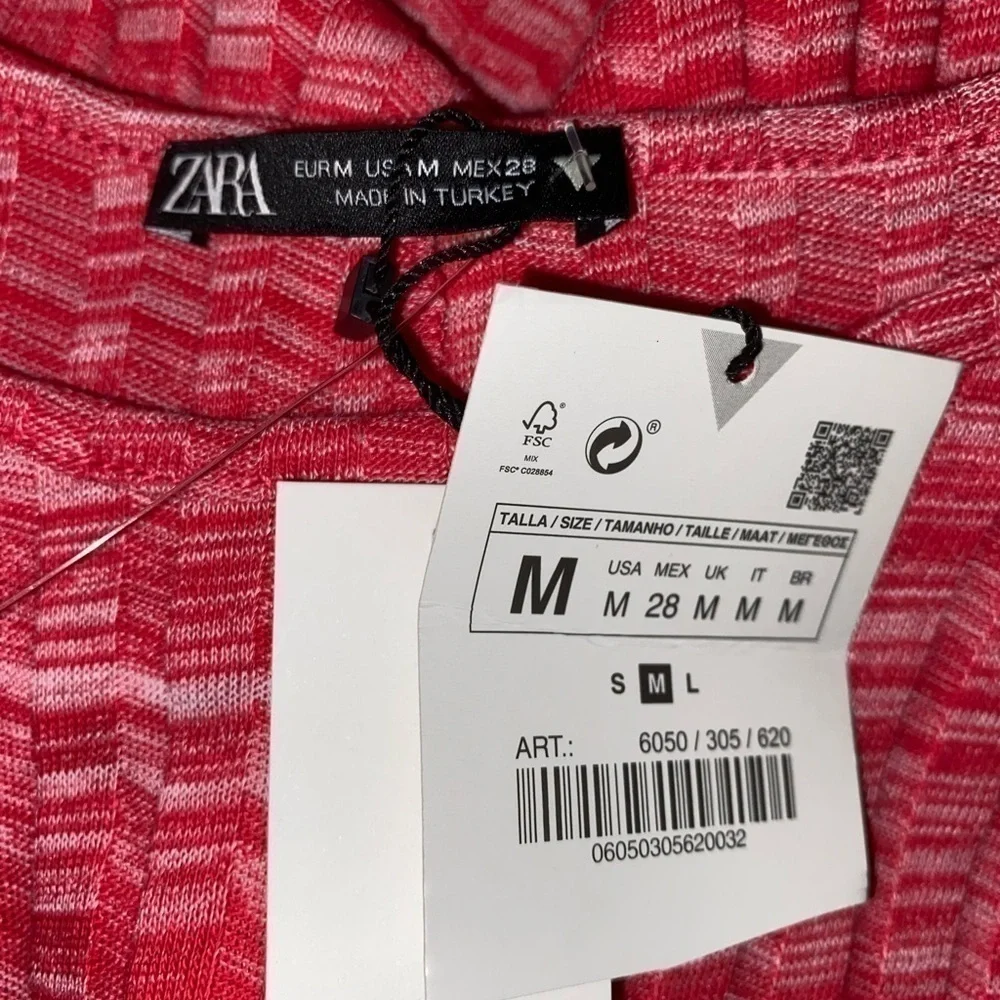 Zara NWT bloggers favorite ribbed open back midi bodycon knit dress SIZE MEDIUM - Picture 5 of 8